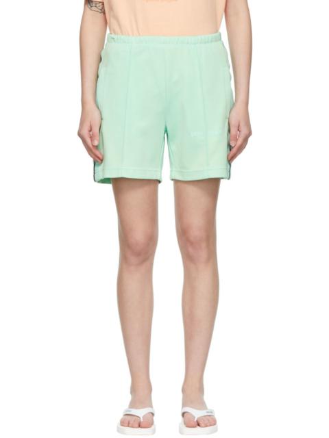 Palm Angels Green Nylon Shorts