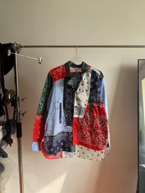 Loewe Looge Cashmere Floral Asymmetric Patchwork Shirt