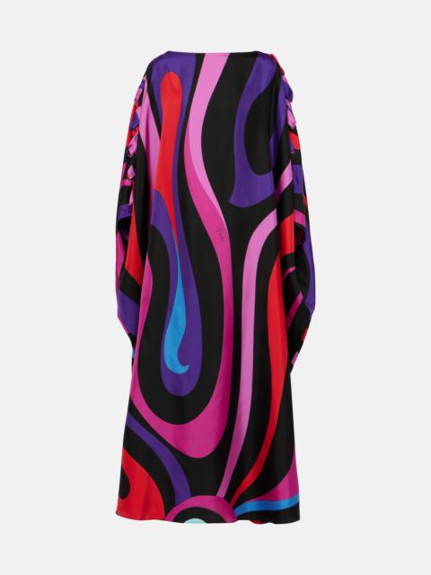 PUCCI Marmo-print silk twill kaftan