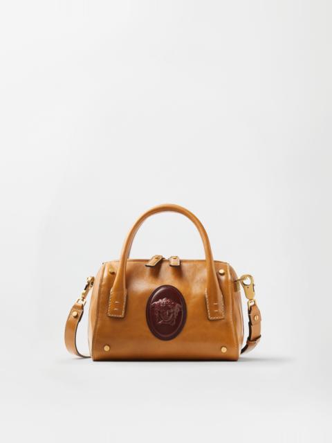 VERSACE Roomy Small Leather Boston Bag