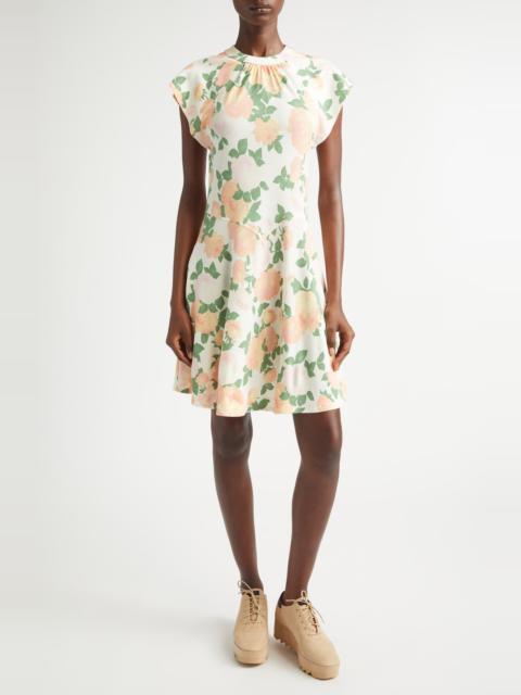 Stella McCartney Stella McCartney Peony Print Dress in Multicolor Pink at Nordstrom