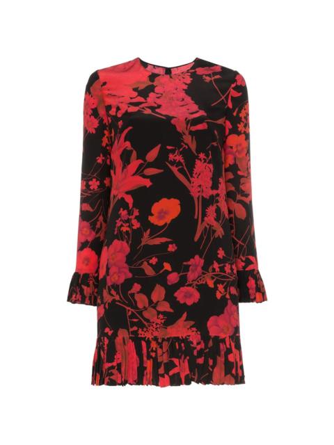 Valentino Valentino Garavani Floral Print Long-Sleeve Minidress