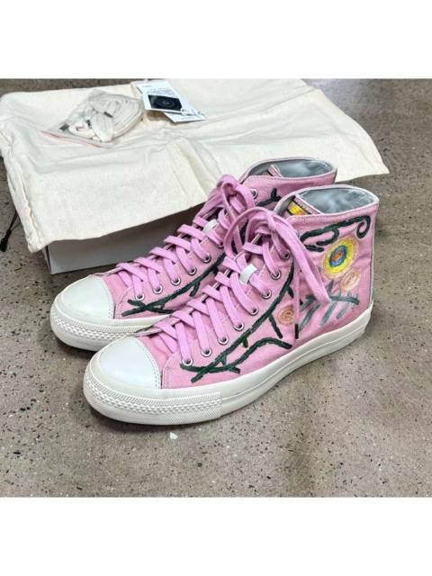 visvim Visvim Skagway Embroidered Hippie Canvas Shoes In Pink