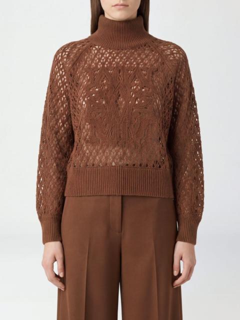 Max Mara Max Mara Women Max Mara Openwork Cashmere And Silk Turtleneck Jumper With Dropped Shoulders