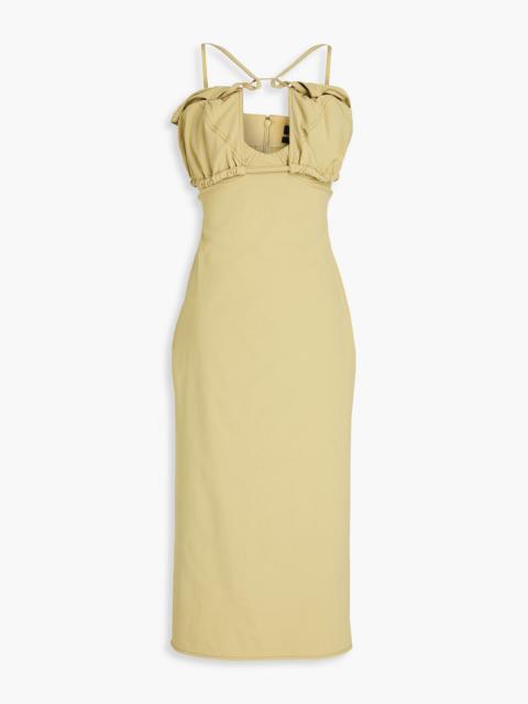 JACQUEMUS Bikini cutout stretch-twill midi dress