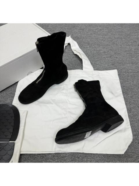 Guidi Guidi 310 black front zip kangaroo suede leather boots