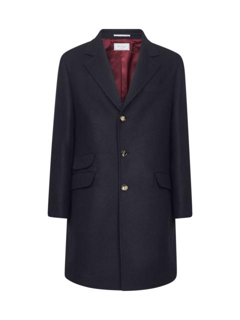 Brunello Cucinelli Blue wool single-breasted coat