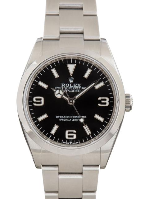ROLEX Pre-Owned Rolex Explorer 124270 Black Arabic Dial