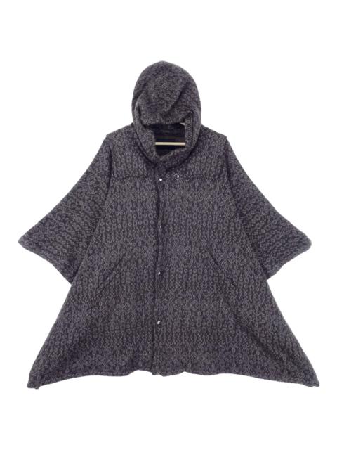 Other Designers Cloak - Zucca Hoodie Wool Cloak Oversized Ponchos
