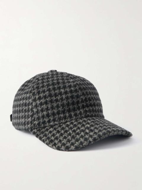 Houndstooth Cashmere Baseball Cap