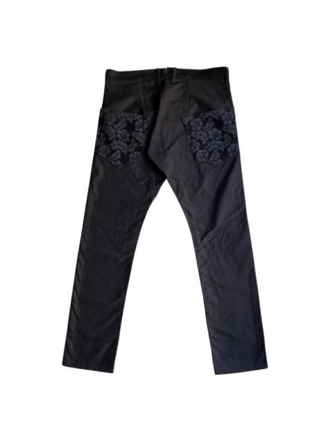 Comme Des Garçons FW21 Floral Jacquard Back Pockets Taped Pants