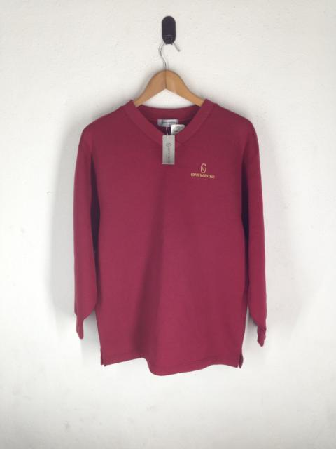 Vintage Gianni Valentino V-Neck Long Sleeve Shirt Red Size L