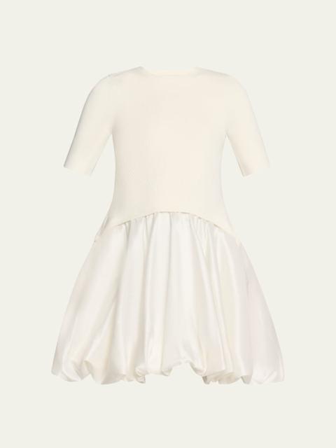 SIMKHAI Kenny Short-Sleeve Bubble Dress