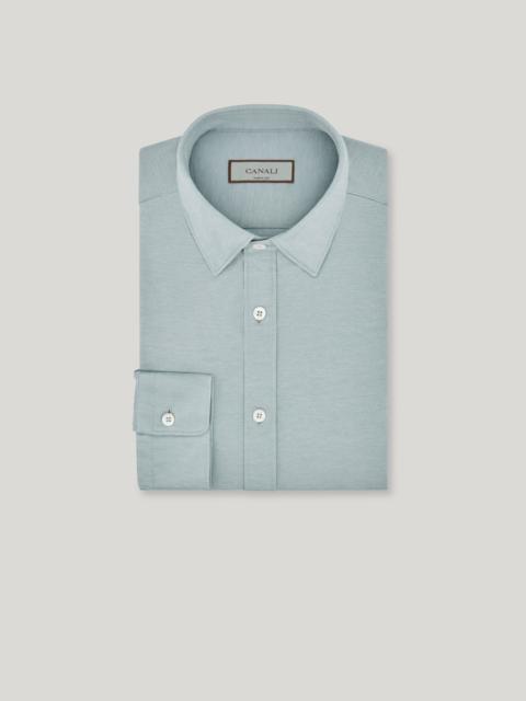 Canali CASUAL REGULAR FIT SHIRT IN BRIANZA GREEN JERSEY
