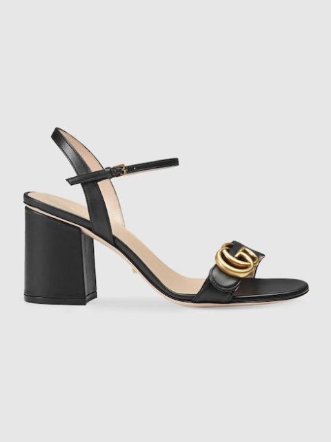 GUCCI Gucci Marmont Double G Mid Heel Sandals