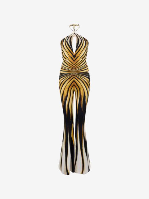 Roberto Cavalli Ray Of Gold Print Jumpsuit