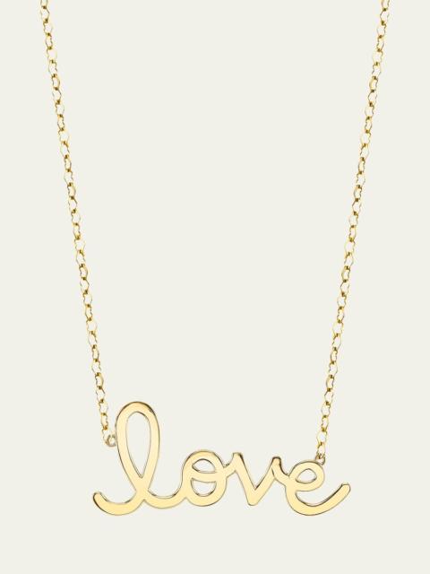 SYDNEY EVAN Yellow Gold Pure Love Necklace with Heart Chain