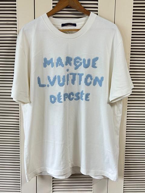Louis Vuitton Louis Vuitton XXL SS26 Short Sleeve Top Wool Embroidered White T-Shirt