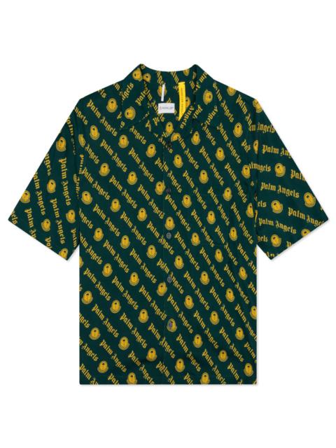 Moncler MONCLER X PALM ANGELS LOGO PRINT SHIRT - DARK GREEN