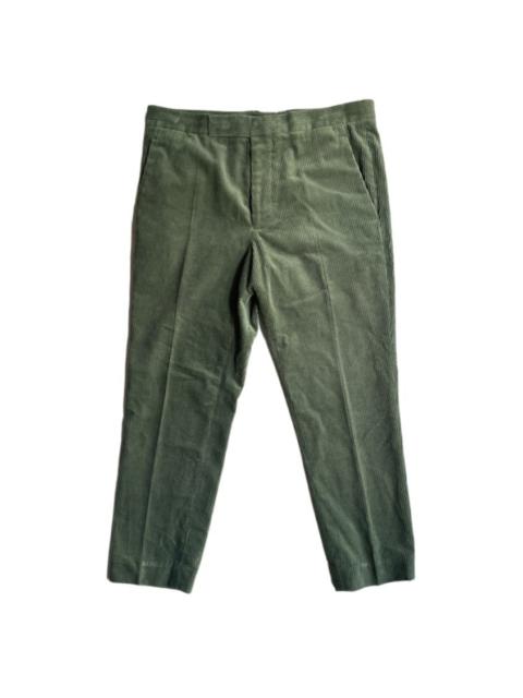 Haider Ackermann green corduroy cropped pants