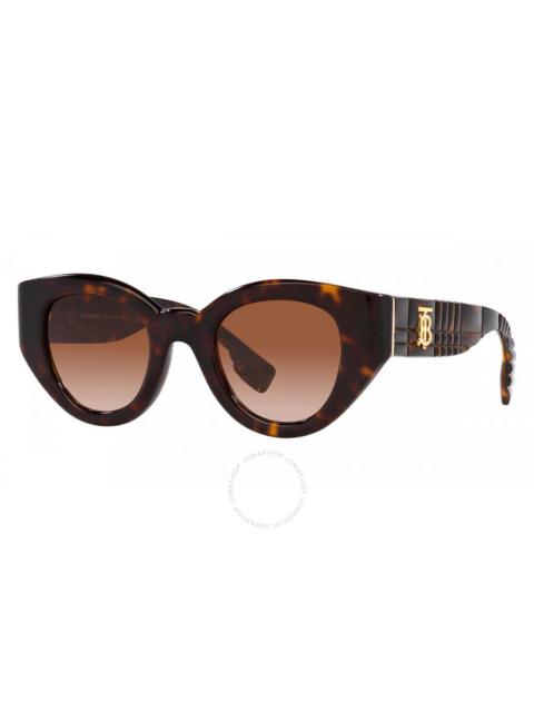 Burberry Burberry Meadow Brown Gradient Oval Ladies Sunglasses BE4390 300213 47
