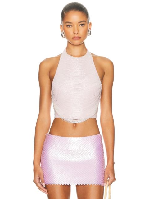 MÔNOT Beaded Fringe Top