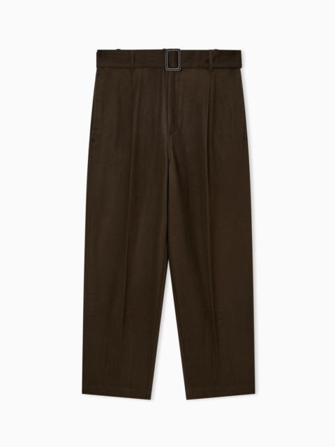EMPORIO ARMANI VIRGIN WOOL TROUSERS WITH BELT