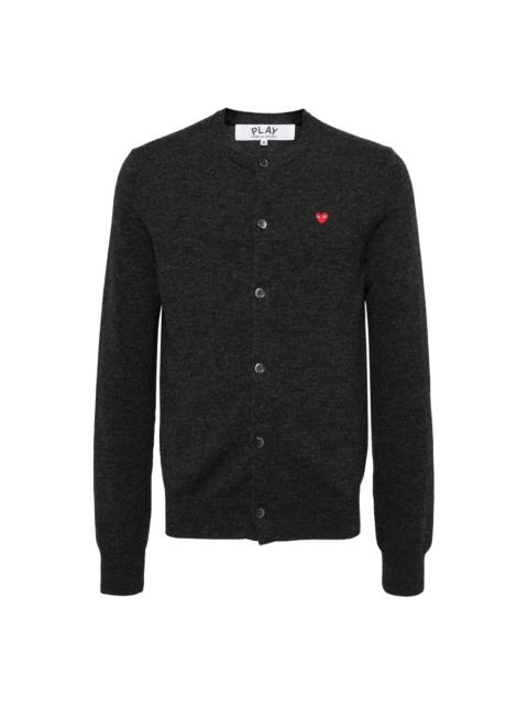Comme des Garçons PLAY UNISEX CARDIGAN RED HEART - BLACK