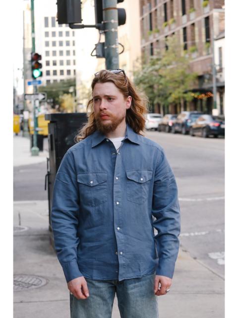 3sixteen 3SIXTEEN SNAP WESTERN SHIRT-SLATE GARMENT DYE