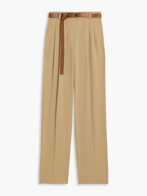 Max Mara Ezio belted woven wide-leg pants