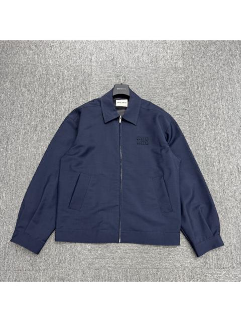 Other Designers MIU MIU Embroidered Letter Mohair Jacket