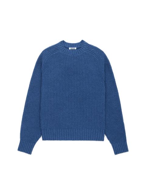3sixteen Cotton Crewneck Sweater Lapis Boucle