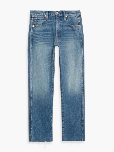SLVRLAKE Hero frayed high-rise straight-leg jeans