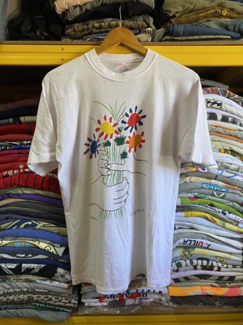 Other Designers Vintage 90s Pablo Picasso bouquet of peace art t shirt