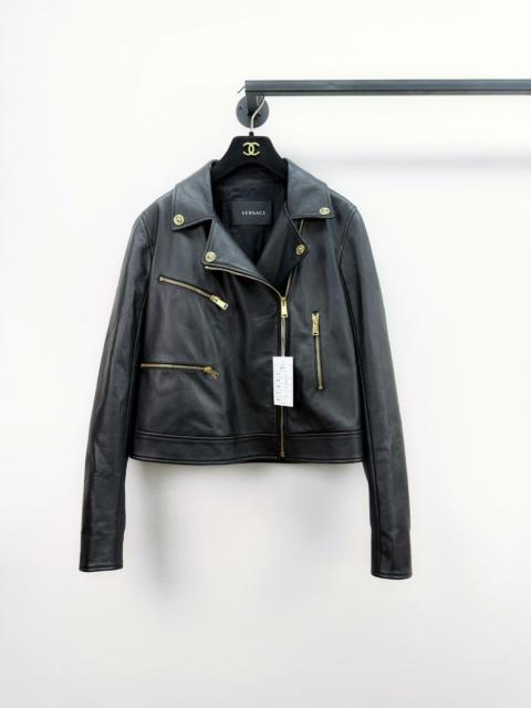 VERSACE Versace Collection leather jacket in black