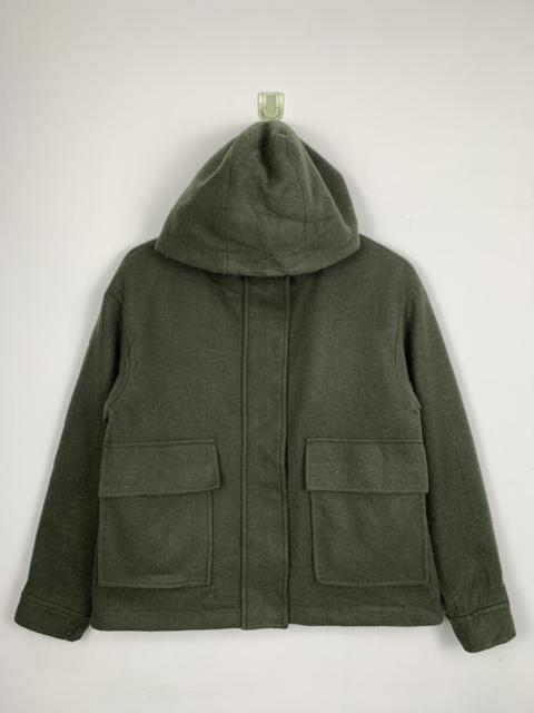 Other Designers Vintage GU Fleece Zip Button Hoodie Jacket J0718