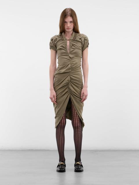 Vivienne Westwood Khaki Pulling Midi Dress