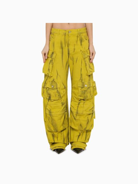 The Attico Fern cargo trousers hazelnut/eden green