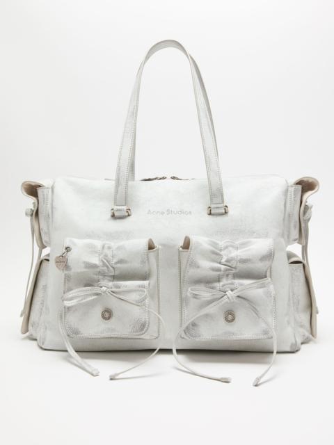 Acne Studios Multipocket tote bag - White/grey