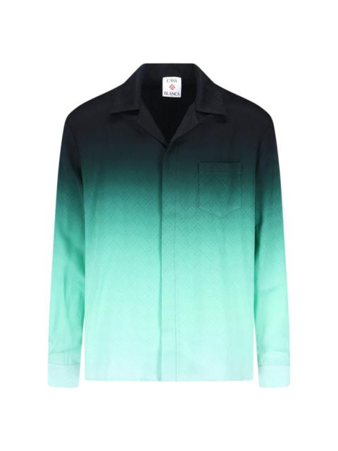 CASABLANCA 'CUBAN COLLAR' SILK SHIRT