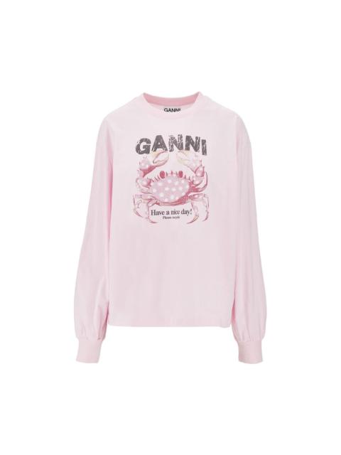 GANNI Ganni Women Jersey T-Shirt With 'Crab' Print