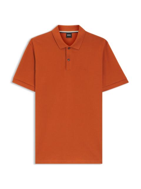 BOSS PALLAS POLO SHIRT IN COTTON PIQUÉ WITH LOGO DETAILS
