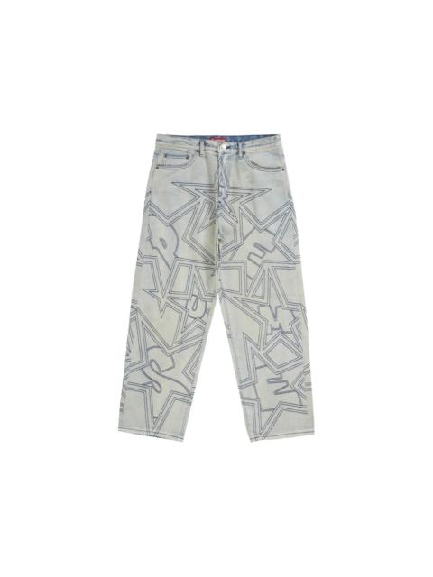 Supreme Supreme Stars Topstitch Baggy Jean Dirty