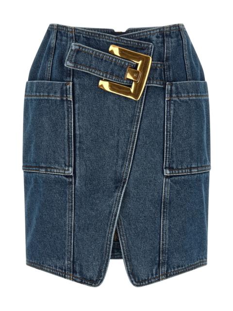 Balmain 'Belted' skirt