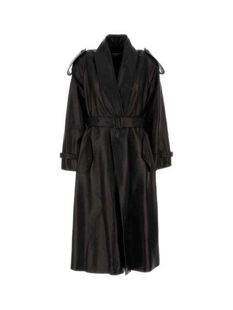 Burberry Burberry Women Black Leather Lemlair Coat