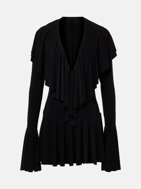 NORMA KAMALI Ruffled jersey bodysuit dress