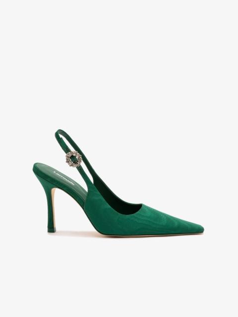 Larroudé Carine Pump In Emerald Leather