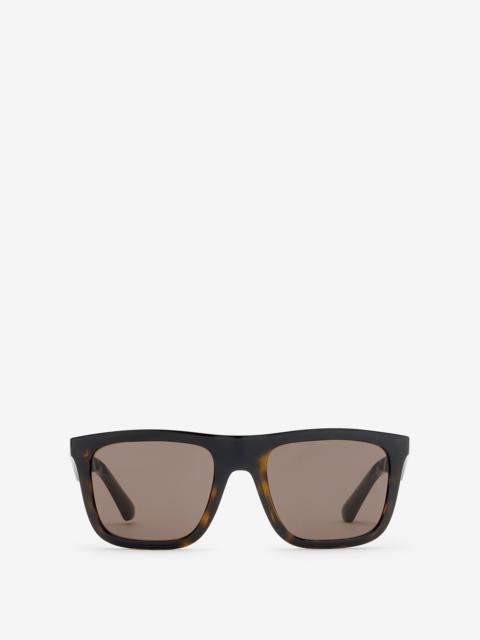 Burberry Embossed Check Square Sunglasses
