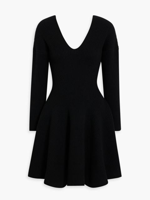 Alexander McQueen Ribbed wool and cashmere-blend mini dress
