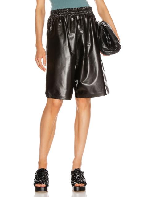 Bottega Veneta Leather Bermuda Short